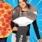 Pepperoni Pizza and Pizza Cutter Adult Couples Costume Set Food Tunics Funny Halloween Party Outfit